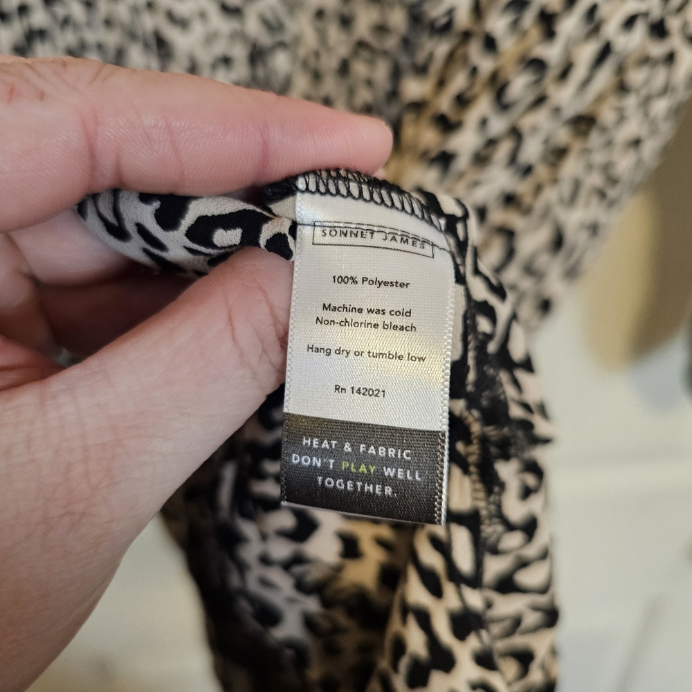 Sonnet James Midi Leppard Print Midi Play Dress Tiered Bottom - Picture 4 of 11